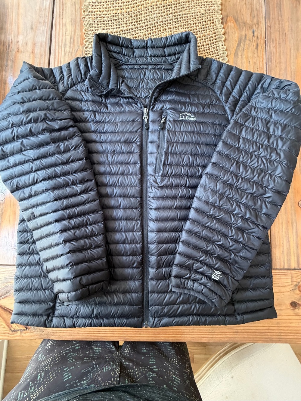 LL BEANE 850 PRO DOWN JACKET MENS XXL PTP 25 HEM 27 EXCELLENT CONDITION BLACK